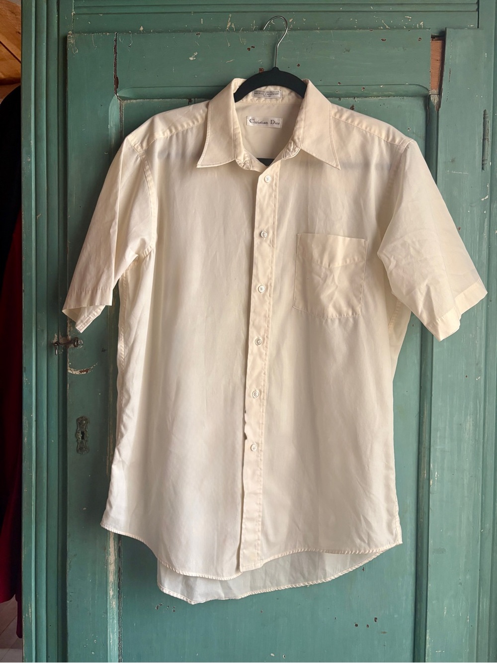 Dior Men’s Short-Sleeve Button-Down Shirt in Cream